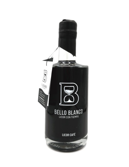 Licor café eco Bello Blanco. Botella.