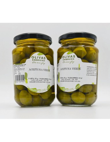 Olivas Embruxo. Aceituna verde.