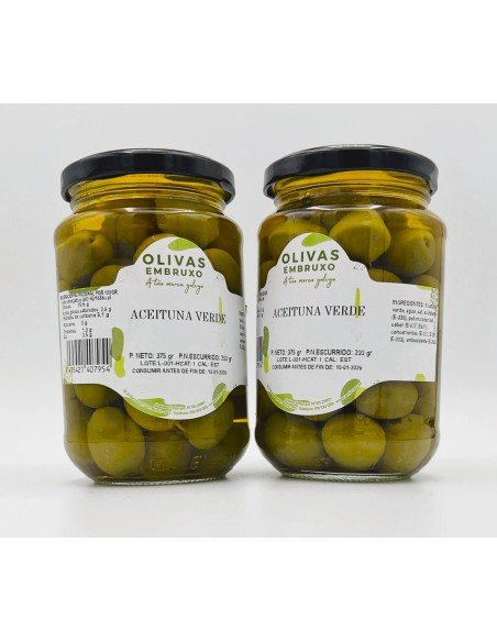 Olivas Embruxo. Aceituna verde.